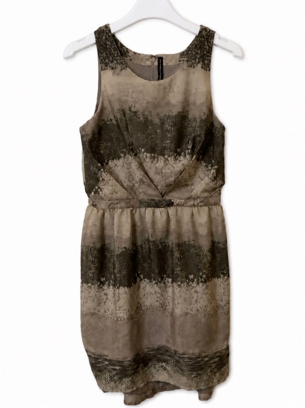 Walter Baker Gray Sleeveless Dress Size S Striped